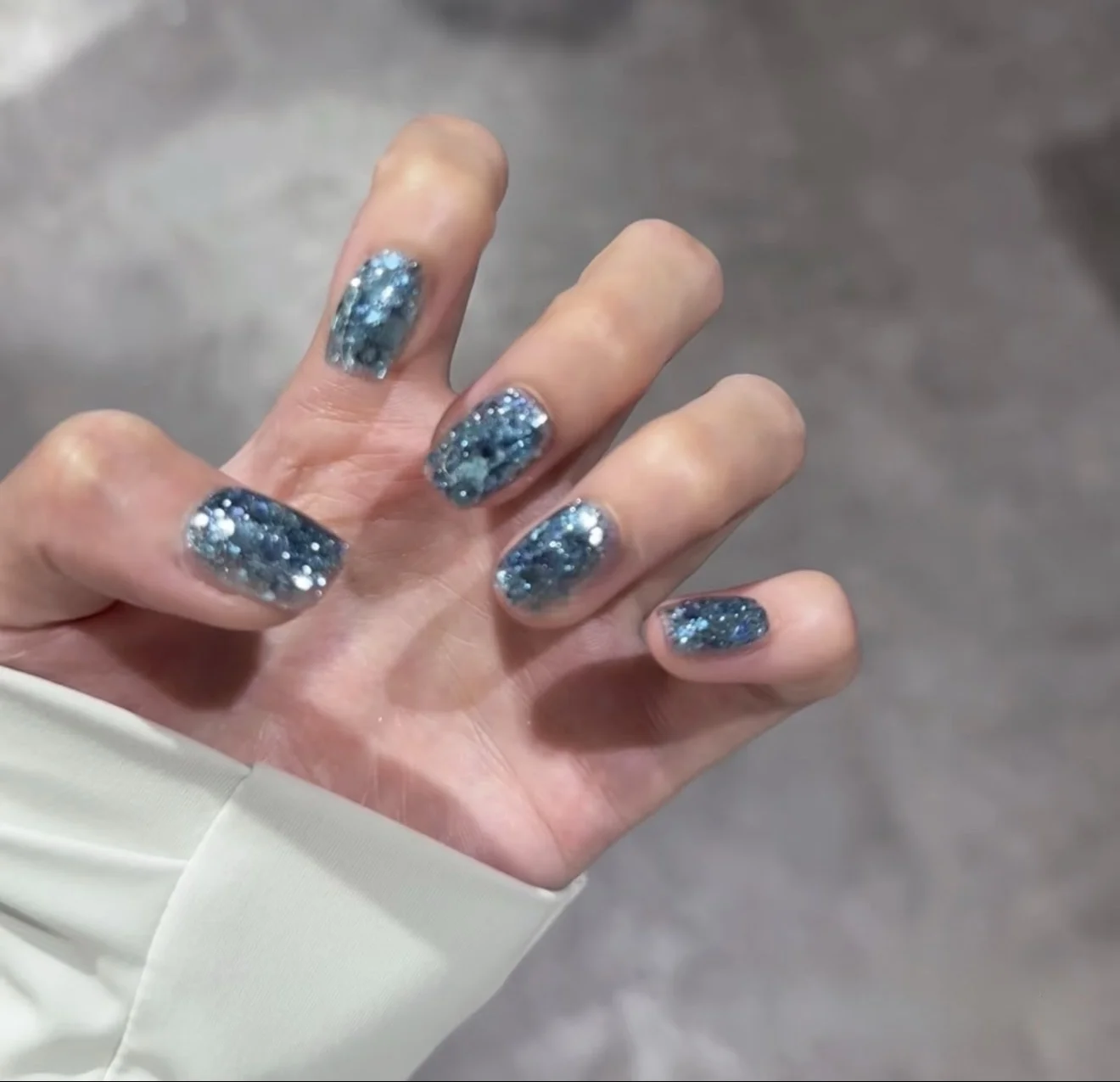 Frost Glitter handmade press-on nail set