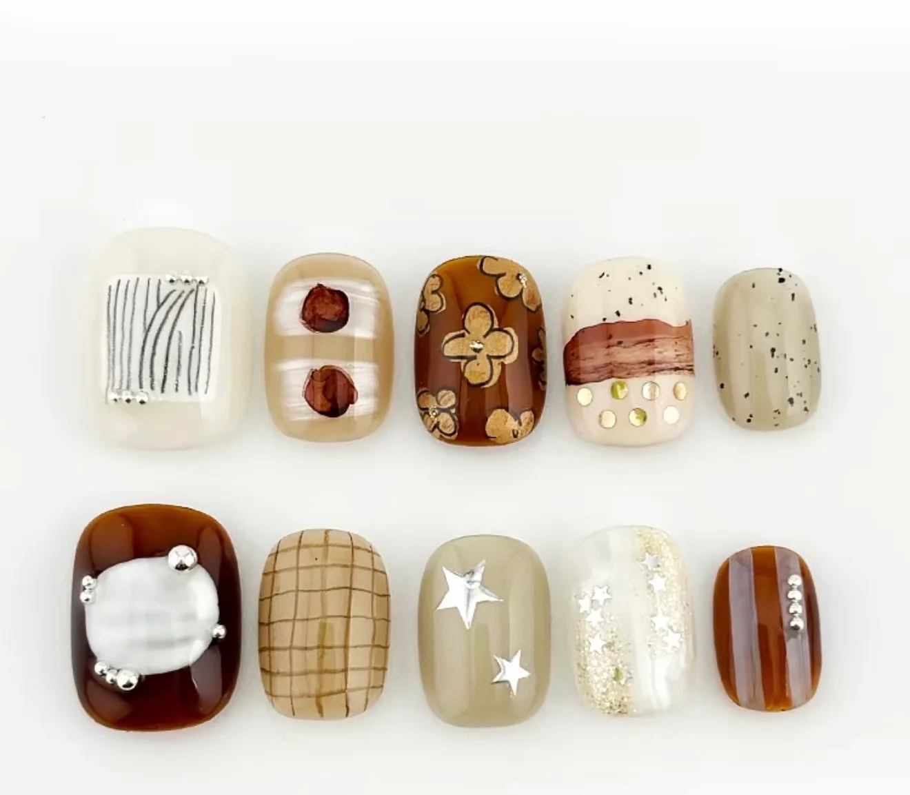 Porcelain Cabinet handmade press-on nail set