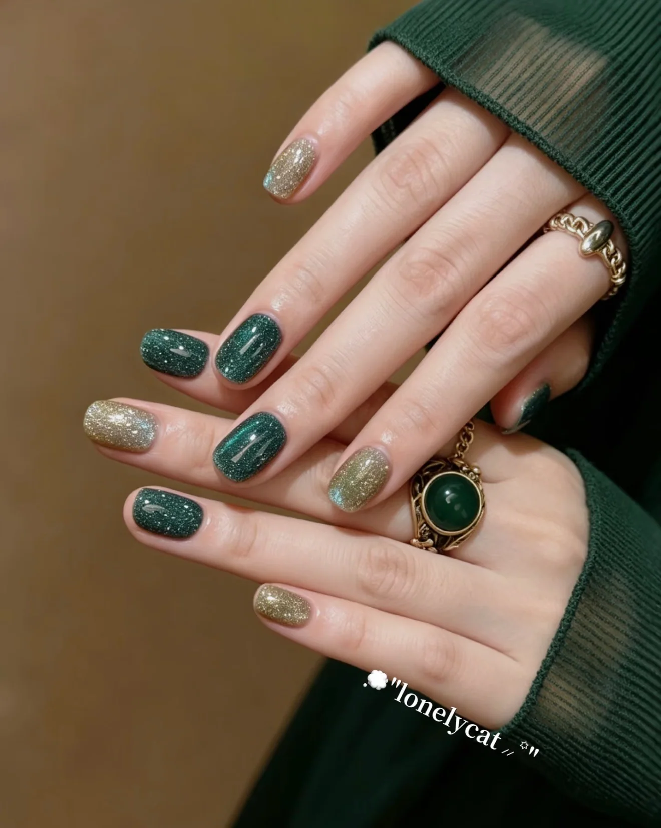 Tidal Glass handmade press-on nail set